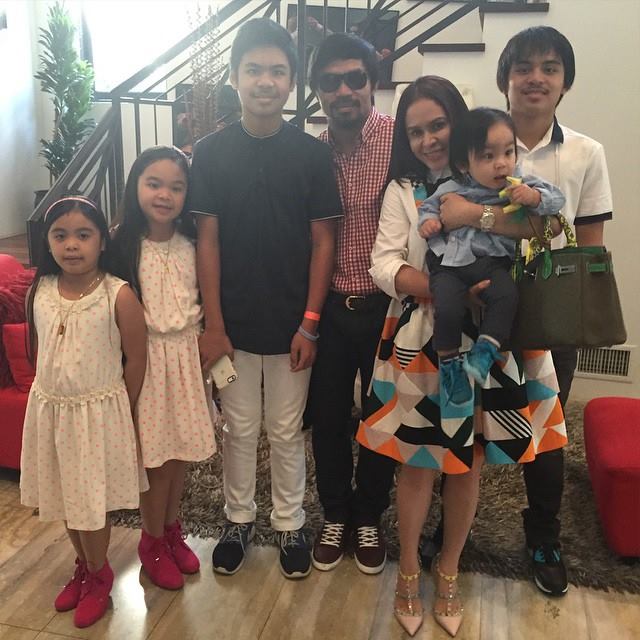 Manny Pacquiao with Family