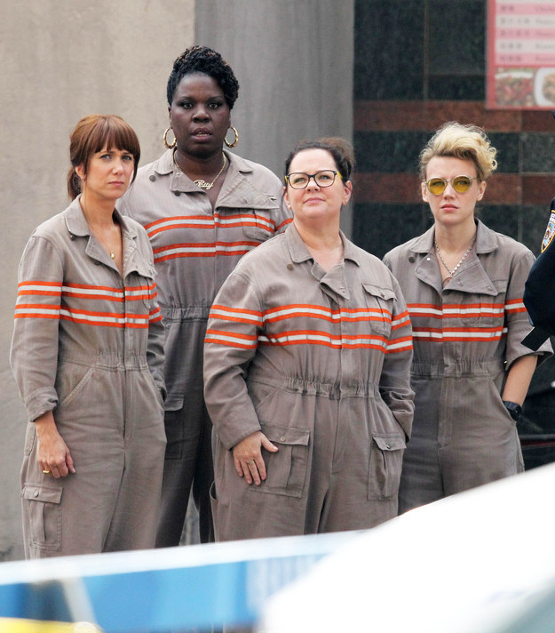 Director Paul Feig released several photos of the Ghostbusters reboot featuring an all-female cast led by Kristen Wiig, Leslie Jones, Melissa McCarthy, and Kate McKinnon.