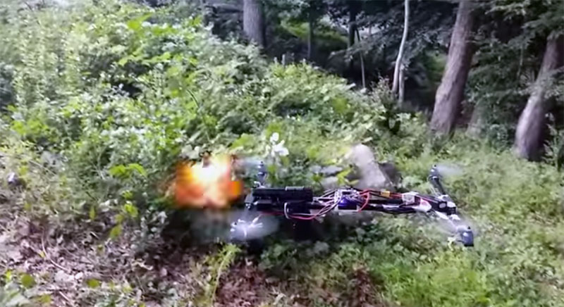 The U.S. Federal Aviation Authority is investigating an 18-year-old mechanical engineering student from Connecticut who uploaded a video showing a quadcopter he purportedly fitted with a gun and was shown firing shots as it hovered above ground.