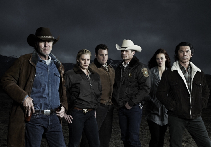Longmire, which stars Robert Taylor, Katee Sackhoff, Bailey Chase, Adam Bartley, Cassidy Freeman, and Lou Diamond Phillips, was developed by John Coveny and Hunt Baldwin. The TV series was based on the Walt Longmire Mysteries books by Craig Johnson.