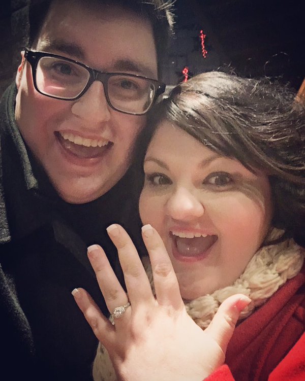 Christian singer and 2015 winner of NBC's "The Voice" national competition, Jordan Smith, posted a celebratory photo of himself and now-fiancée Kristen Denny at the Boston Public Garden late Friday night. "RINGING in the new year with my future wife!" he tweeted along with the selfie, in which Denny showcased her ring. "She said YES! #Mr&Mrs. Smith."
