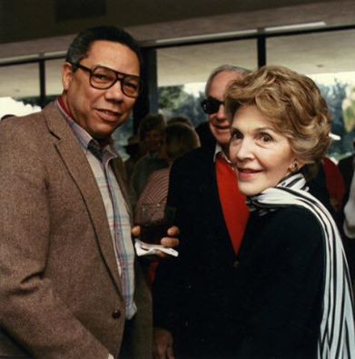 Colin Powell and Nancy Reagan