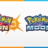 Pokemon Sun and Pokemon Moon title logos.