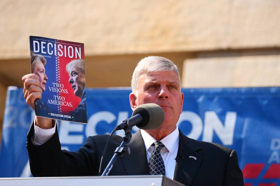 Evangelist Franklin Graham, who headed the 2016 Decision America Tour across the 50 U.S. state capitols, stated on Facebook today that many U.S. citizens didn't understand "the God-factor" in this year's presidential election.