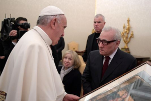 Pope Francis meets with veteran filmmaker Martin Scorsese <br/>AP Photo