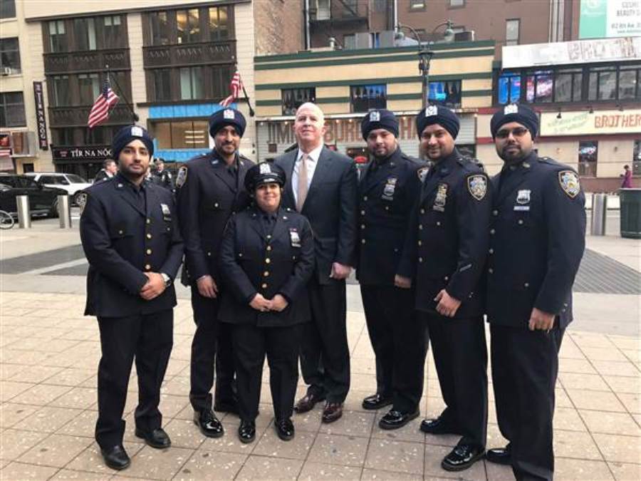 New York Police Department (NYPD) managers now allow police officers for religious reasons to wear turbans in place of traditional police caps, and to have beards up to an inch away from their faces.