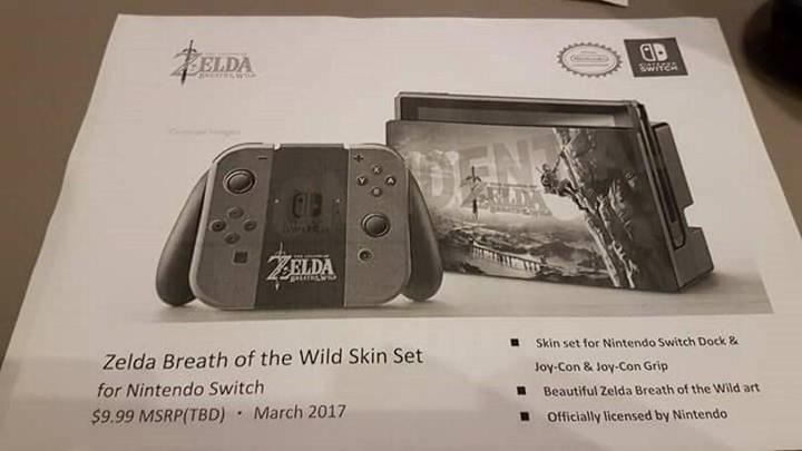 Word on the street has it that Zelda will make the cut as a Nintendo Switch launch title after a Nintendo Switch accessories leak was spotted.