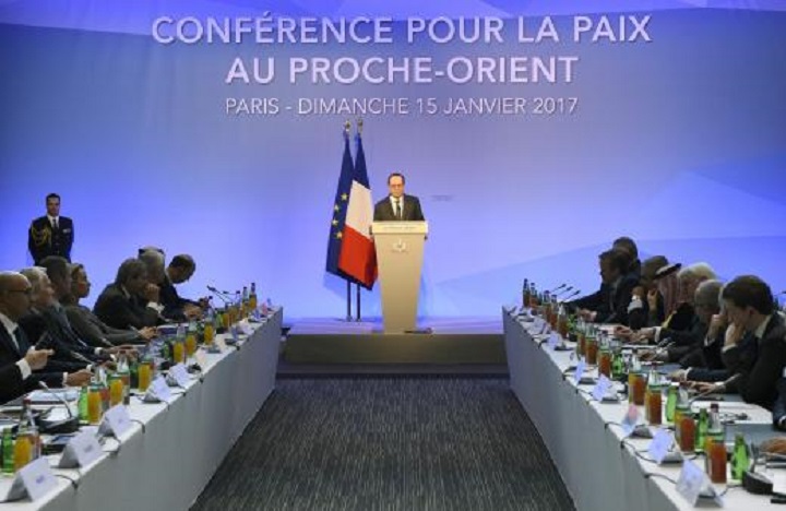 French President Francois Hollande said during the Paris peace conference that if the two-state solution will not be adopted, the Israeli-Palestinian conflict will have adverse effects in the Middle East.
