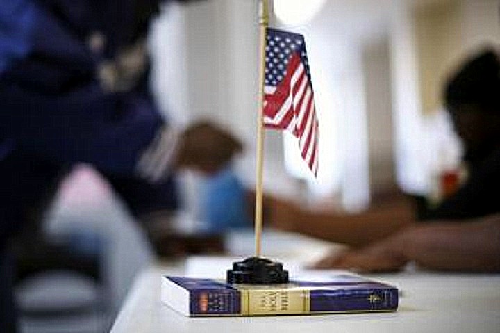 Bible with the American Flag