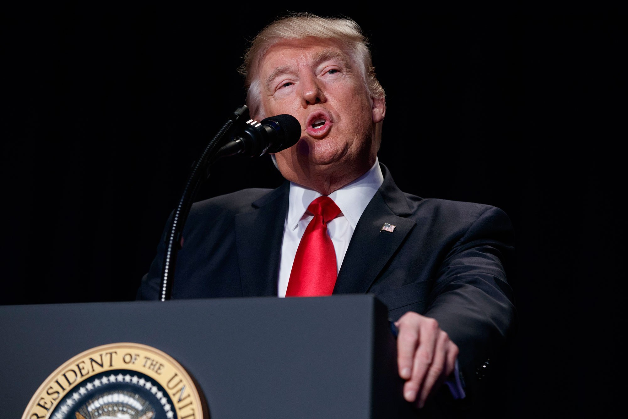 President Donald Trump highlighted the importance of remaining a "nation under God" and protecting religious liberty during a speech delivered at the National Prayer Breakfast in Washington on Thursday.