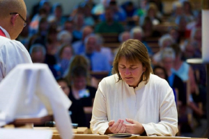 Karen Oliveto, who was consecrated last year, is the United Methodist Church's first openly lesbian bishop. <br/>Facebook/Western Jurisdiction of the United Methodist Church