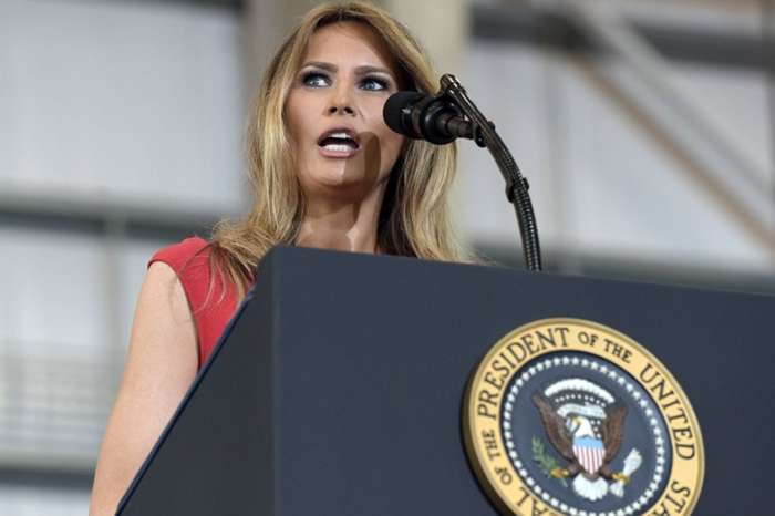 U.S. first lady, Melania Trump, opened up Donald Trump's Saturday campaign-style rally near Orlando by reading The Lord's Prayer.