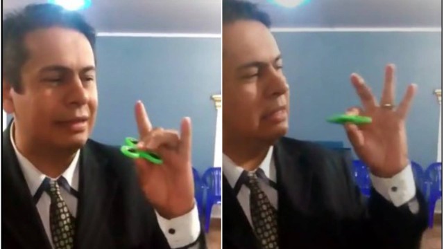 June 27, 2017: An evangelical pastor has called fidget spinners "satanic", claiming they make children perform a "sign of the devil" with their hands when playing with them.