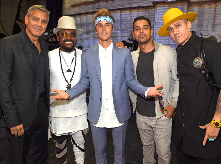 September 13, 2017: Pop singer Justin Bieber joined Pastor John Gray in leading a number of celebrities in prayer during a relief telethon for recent hurricanes Harvey and Irma, reminding attendees that God "will guide us through the storm."