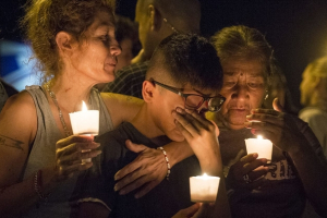 A gunman in ‘full gear’ walked into First Baptist Church outside San Antonio, Texas, and opened fire, killing scores and wounding more than a dozen, including children. <br/>AP Photo
