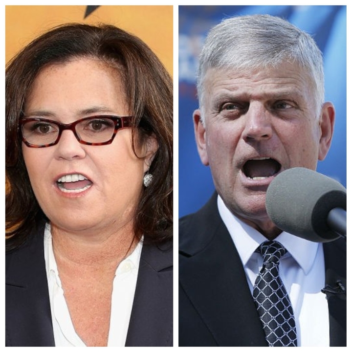 Evangelist Franklin Graham has slammed Rosie O'Donnell for telling House Speaker Paul Ryan (R-Wis.) he "will go straight to hell" and urged the comedian to let Jesus "clean up" her heart and mouth.
