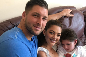 Tim Tebow seen alongside Miss Universe Demi-Leigh Nel-Peters and her sister, Franje, who passed away on May 5, 2019. <br/>Instagram