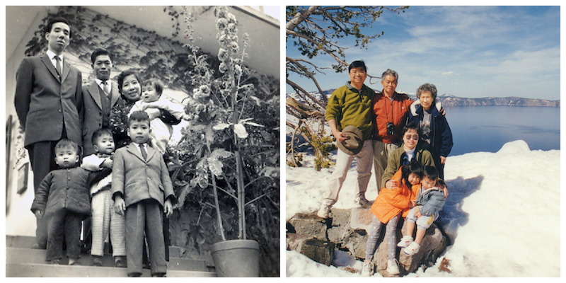 (Left) Lunar New Year, 1960; (Right) Crater Lake, 2000 (Photo: Rev. Francis C. Choi)