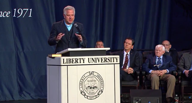 Glenn Beck's commencement speech delivered at Liberty University last month offended many due to its promotion of Mormon theology. Liberty University is defending its decision to allow Beck to speak, saying the school wants to present a variety of viewpoints to students.