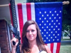 Pro-Life Holly Fisher, Gun, Bible, US Flag