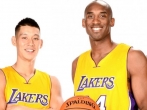 Jeremy Lin and Kobe Bryant, Los Angeles Lakers teammates 