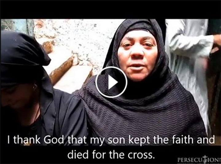 The mother of Egyptian Christian Milad Makeen Zaky expressed no regrets about their faith. Her son was one of the 21 Egyptians beheaded by the terror group known as ISIS on a beach in Libya. Meanwhile, other Egyptians attempt to take down the terror group through satire and humor.