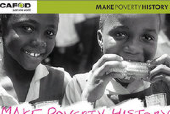 英國和威尼斯多個機構集會支持「Make Poverty History」消滅貧窮大行動