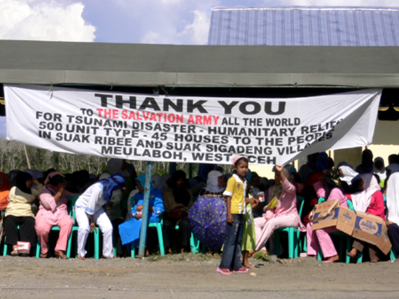 救世軍將500間新屋贈予印尼海嘯災民