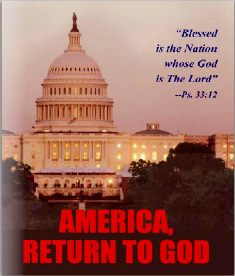 《美國，歸向真神！》50萬份贈予政府及社會各界具影響力人物