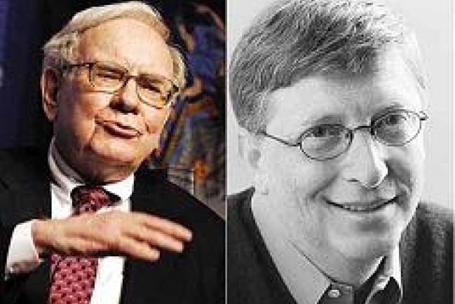 巴菲特、蓋茨呼籲億萬富翁將半數家産捐慈善