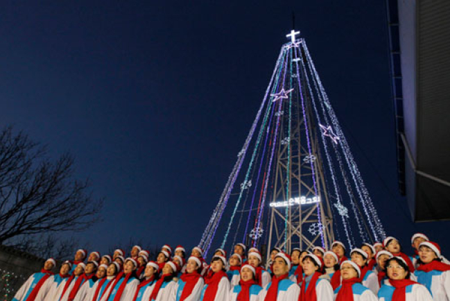 南韓基督教團體邊境聖誕彩燈引來朝鮮威脅