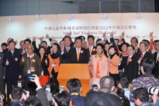 梁振英當選特首後發言全文