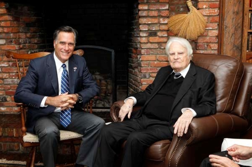 葛培理家中會面羅姆尼 肯定其價值觀