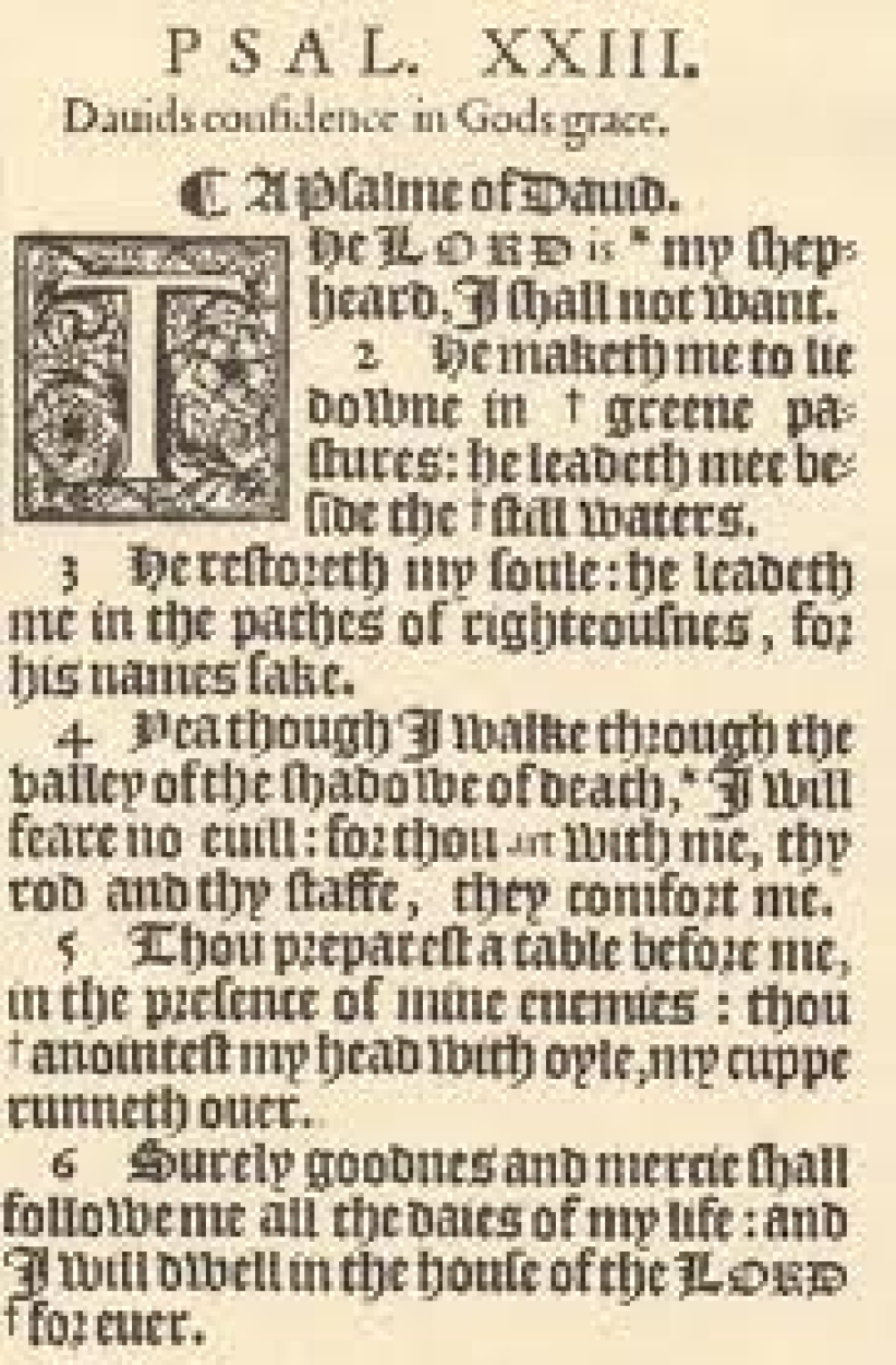 「我雖然行過死蔭的幽谷」成KJV最熱搜經文