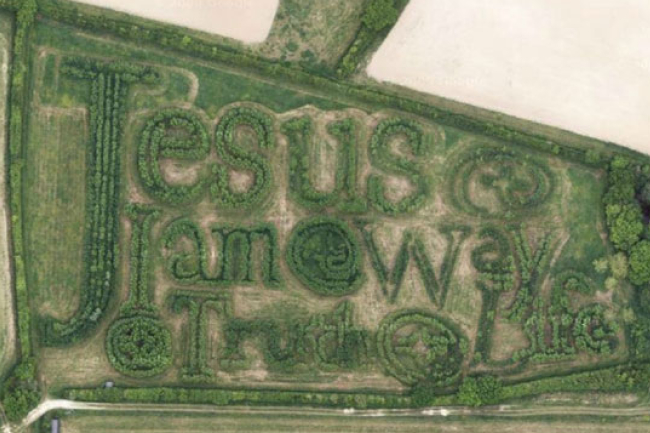 英國農夫人工植樹現巨大聖經金句