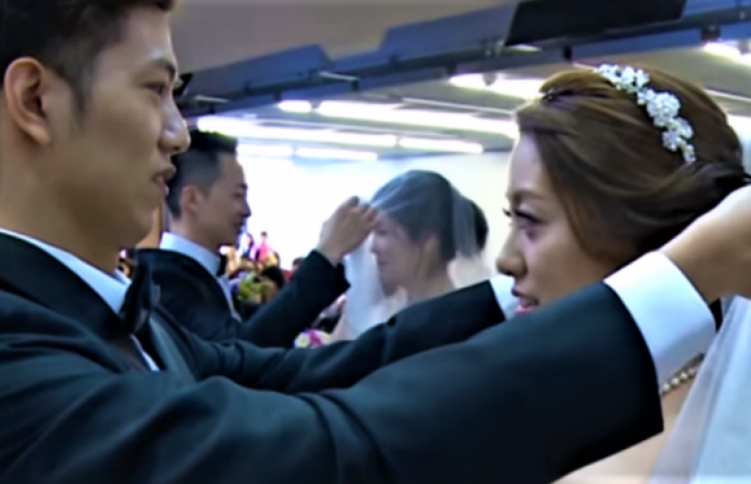 「十十相系」婚礼 台20对新人高喊捍卫婚姻  