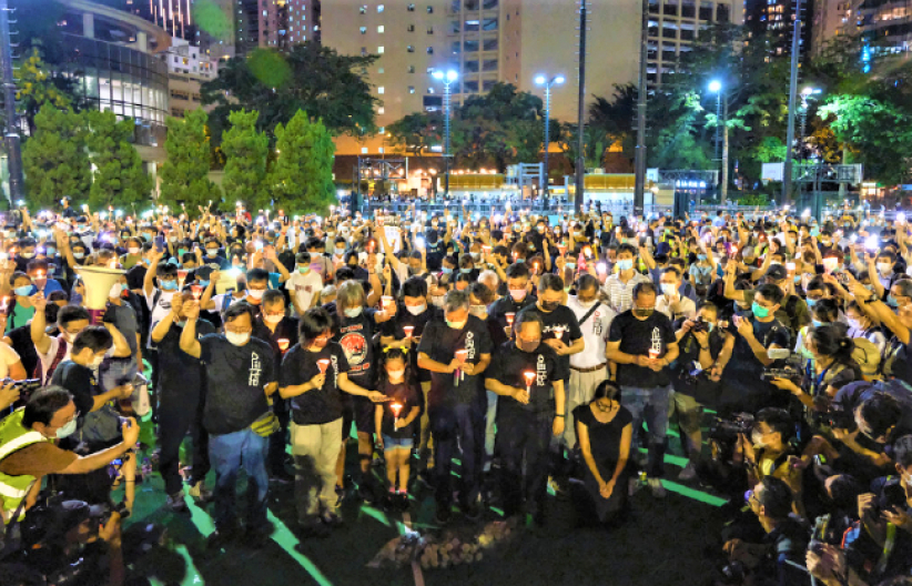 國安法壓港「六四」31周年悼念燭光遍地開花