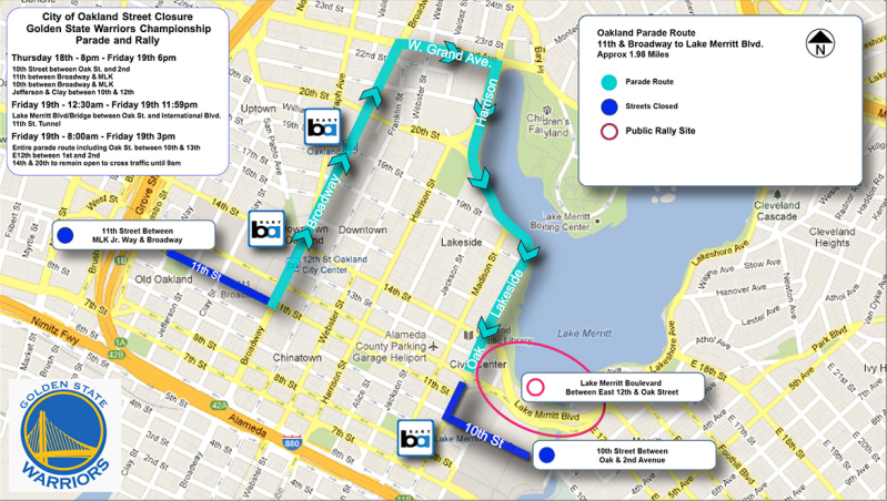 Golden State Warriors Parade Route