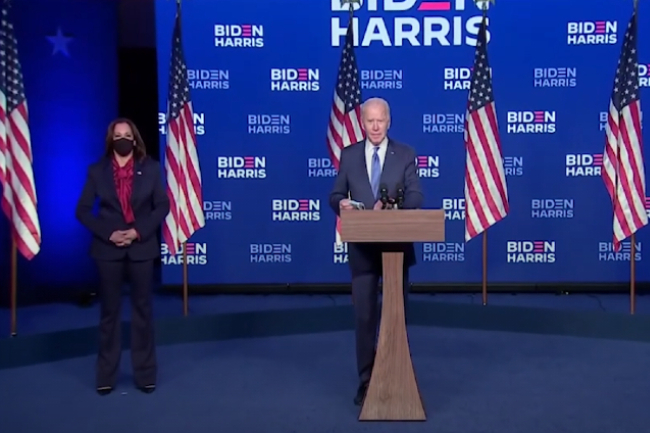 拜登發表勝利講話 生命倫理組織斥「墮胎總統」