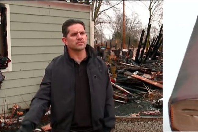 神蹟!警官家居大火 聖經完整無缺