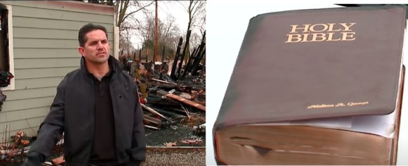 神迹！警官家居大火 圣经完整无缺 