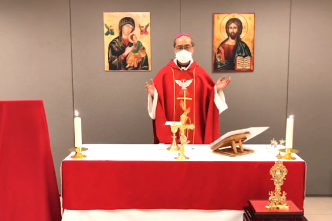 正委會祈世界和平 夏志誠盼教友：與主連結提升勇氣