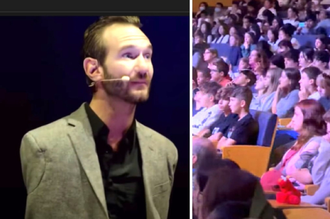 反霸凌講座 生命鬥士力克勉青少年「不要放棄」