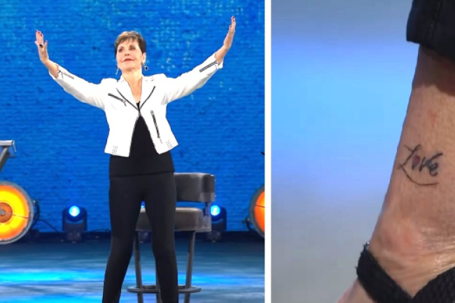 紋身年齡無界限 79歲電視女佈道家紋「love」榮耀上帝