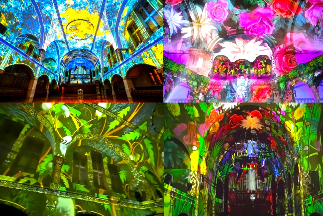 柏林教堂「創世紀」燈光秀：環迴視聽展現動植物生命力