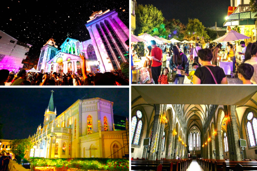 亞洲聖誕燈光投影秀 台韓新加坡教堂傳頌平安 