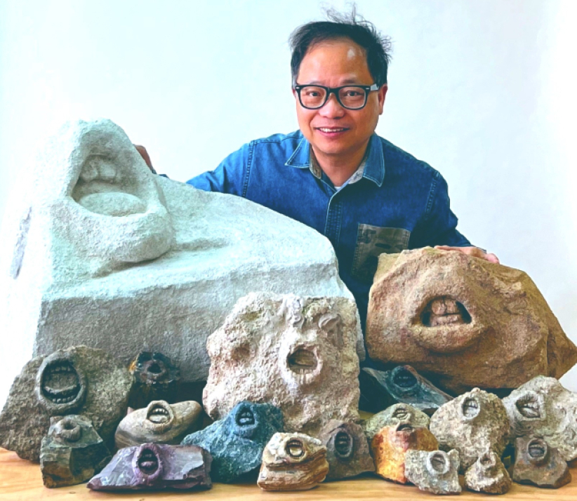 平凡石头开口《赞美》上帝！ 周文志的雕塑活化工程