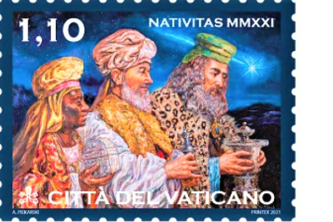 梵蒂岡聖誕郵票 三博士換臉變窮人