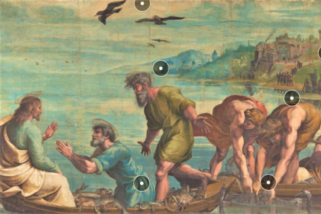 7幅文藝復興名畫3D復修 「捕魚神蹟」飛鳥啄食清晰見