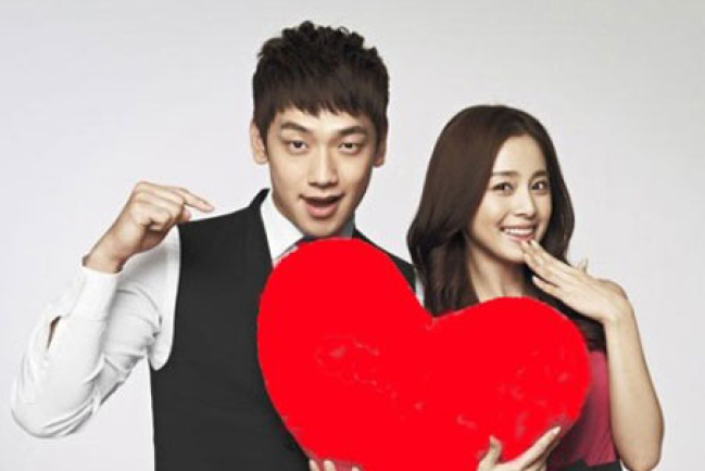 韓星Rain跟女友金泰希歸信天主教